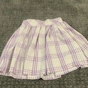 white, pink and purple pleated skirt small